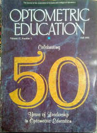 Image of Optometric education (volume 17, number 1, Fall 1991)