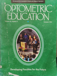 Image of Optometric education (volume 20, number 4, Summer 1995)