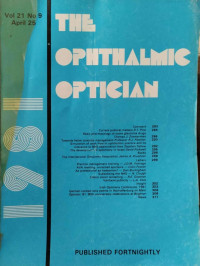 Image of The ophthalmic optician (volume 21, number 9, 25 April 1981)