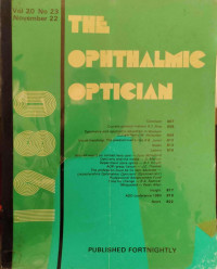 Image of The ophthalmic optician (volume 20, number 23, 22 November 1980)
