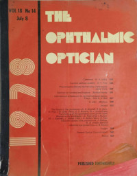 Image of The ophthalmic optician (volume 18, number 14, 8 July 1978)