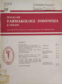 Image of Majalah farmakologi Indonesia & terapi (tahun ke II, no. 1, Januari 1985)