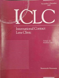Image of International Contact Lens Clinic (volume 22, numbers 11&12, November - December 1995)