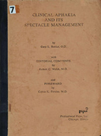 Image of Clinical aphakia and its spectacle management