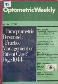 Image of Optometric weekly (volume 67 - September 23, 1976 - Issue 39)